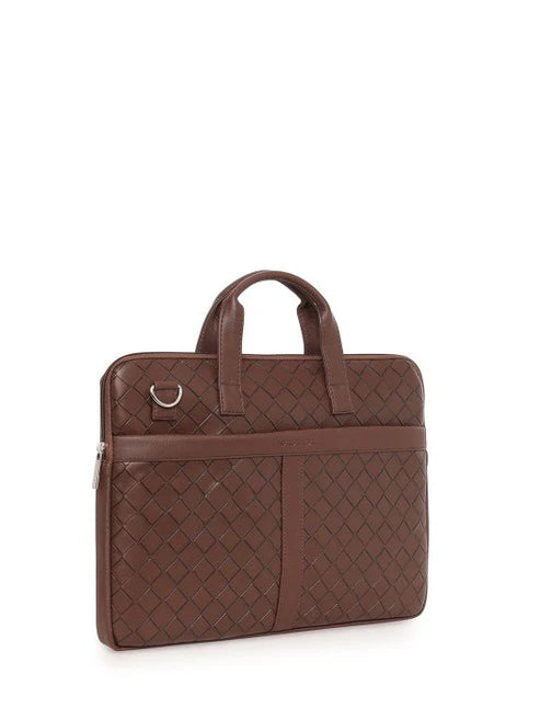 Nautica Premium Leather- Textured Laptop & Accessories Bag